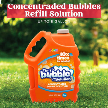 JOYIN 100 Oz Concentrated Bubble Solution (up to 8 Gallon) for Large Party in Summer Celebrations Party Favor Bubble Summer Toy Classroom Prizes Easter (Orange)
