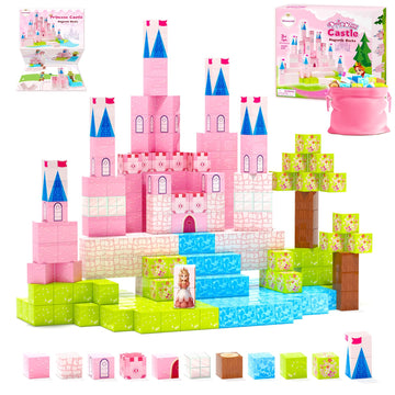 Hiwawind Magnetic Blocks-Princess Castle Collection World,Magnetic Toys For 3+ Year Old Boys & Girls, Creative Stem Building Toy