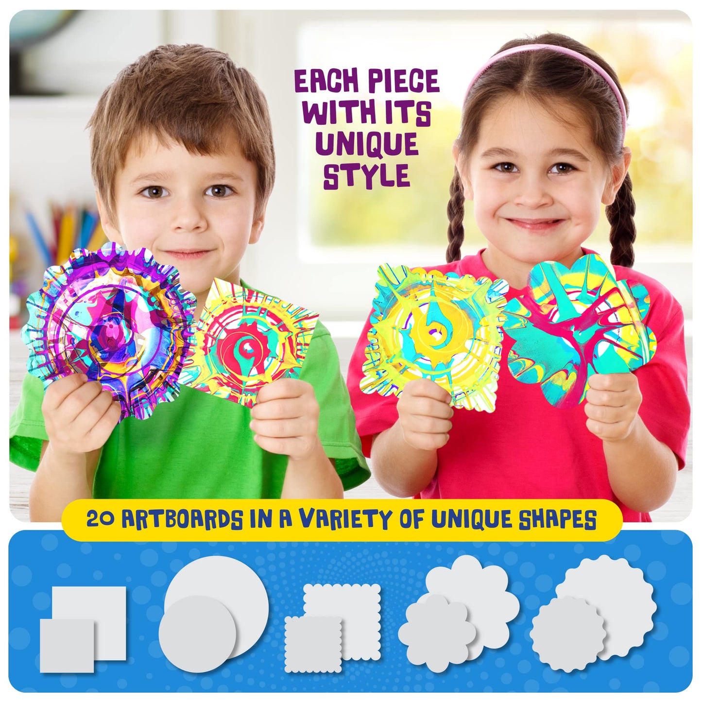 Dan&Darci Paint Spin Art Machine Kit - Arts & Crafts for Kids Ages 6-9 - Multi-Color Painting Spinner Toys - Great Birthday Gift Idea