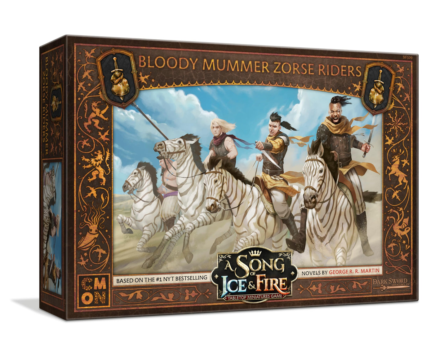 Cmon A Song Of Ice And Fire Tabletop Miniatures Bloody Mummer Zorse Riders Unit Box - Mercenary Mounted Mayhem, Strategy Game Fo