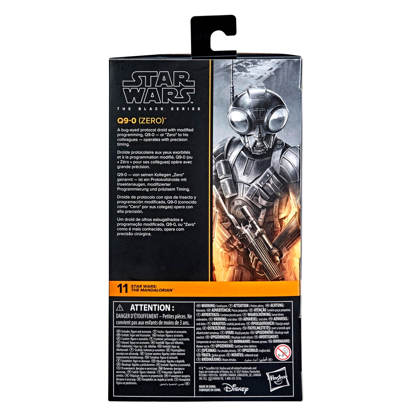 Star Wars The Black Series Q9-0 (Zero) Toy 6-Inch-Scale The Mandalorian Collectible Figure With Accessories, Toys For Kids Ages 4 And Up,F1868
