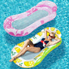 Briwooody 2 Pcs Inflatable Pool Float Mat Pool Floaties Rafts with Headrest Loungers Sun Tanning Floaty for mature-themed Cool Water Hck Chair for Summer Swimming Pool Lake Beach Party Toys (Net)