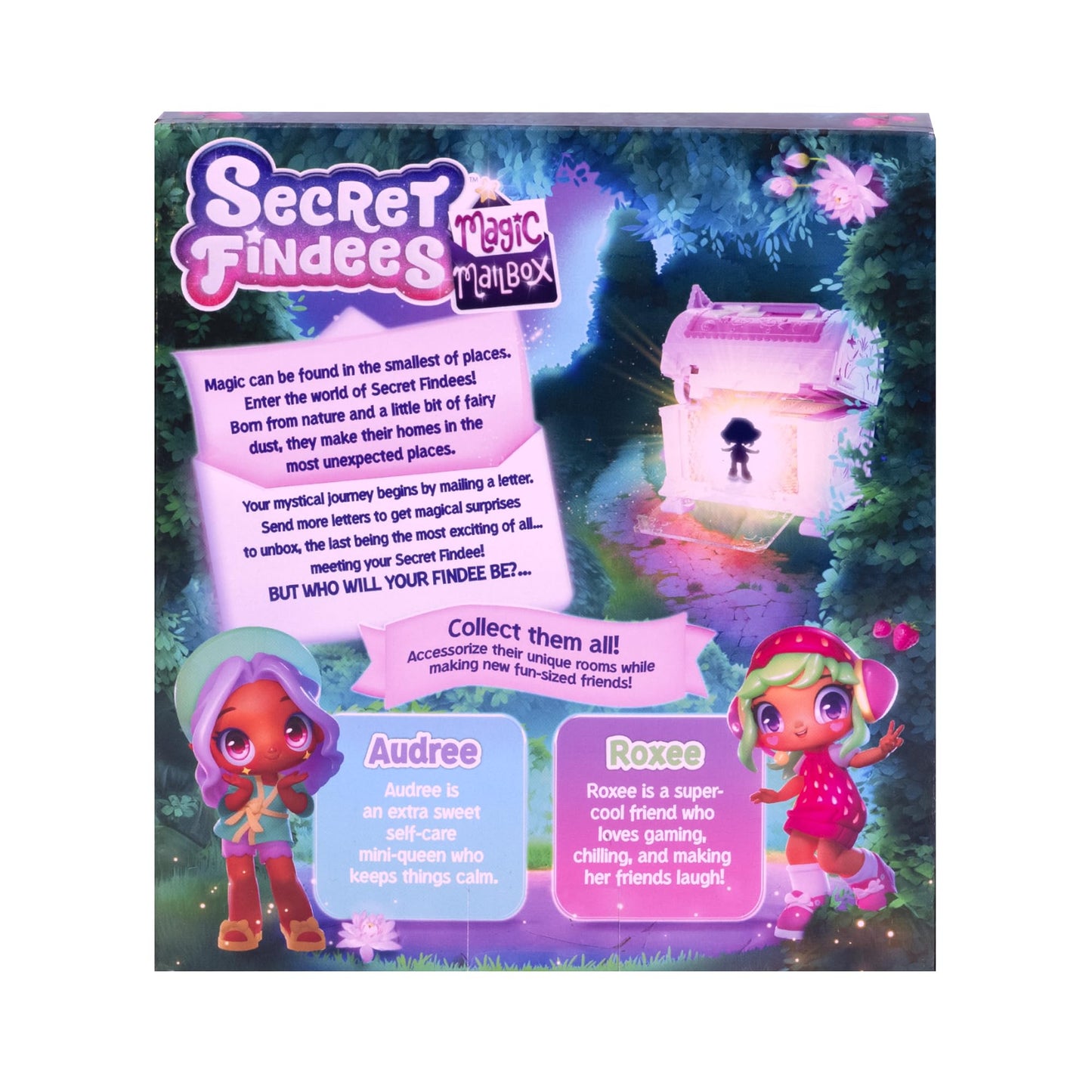 Goliath Secret Findees Magic Mailbox Pink | Includes Either Audree Or Roxee | Discover 10+ Surprises Inside | Recommended For Ages 4+