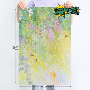 Momibook Puzzles For Adults 1000 Piece Jigsaw Puzzles Of Spring Secret Realm, Twinkle Laminate Painting Image Difficult Challeng