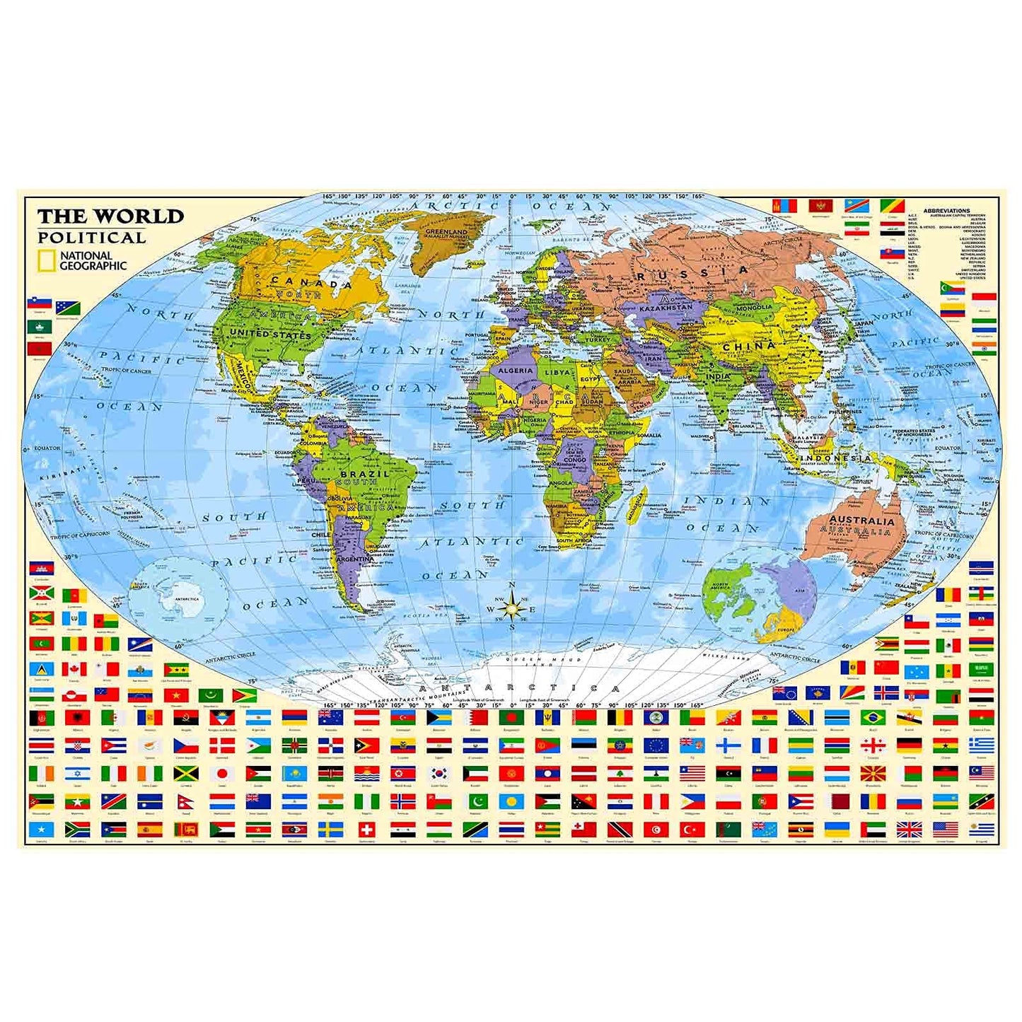 Payohto Political World Map Jigsaw Puzzle 1000 Pieces For Adults Kids Or Teens With 197 Countries International World Flags Puzz