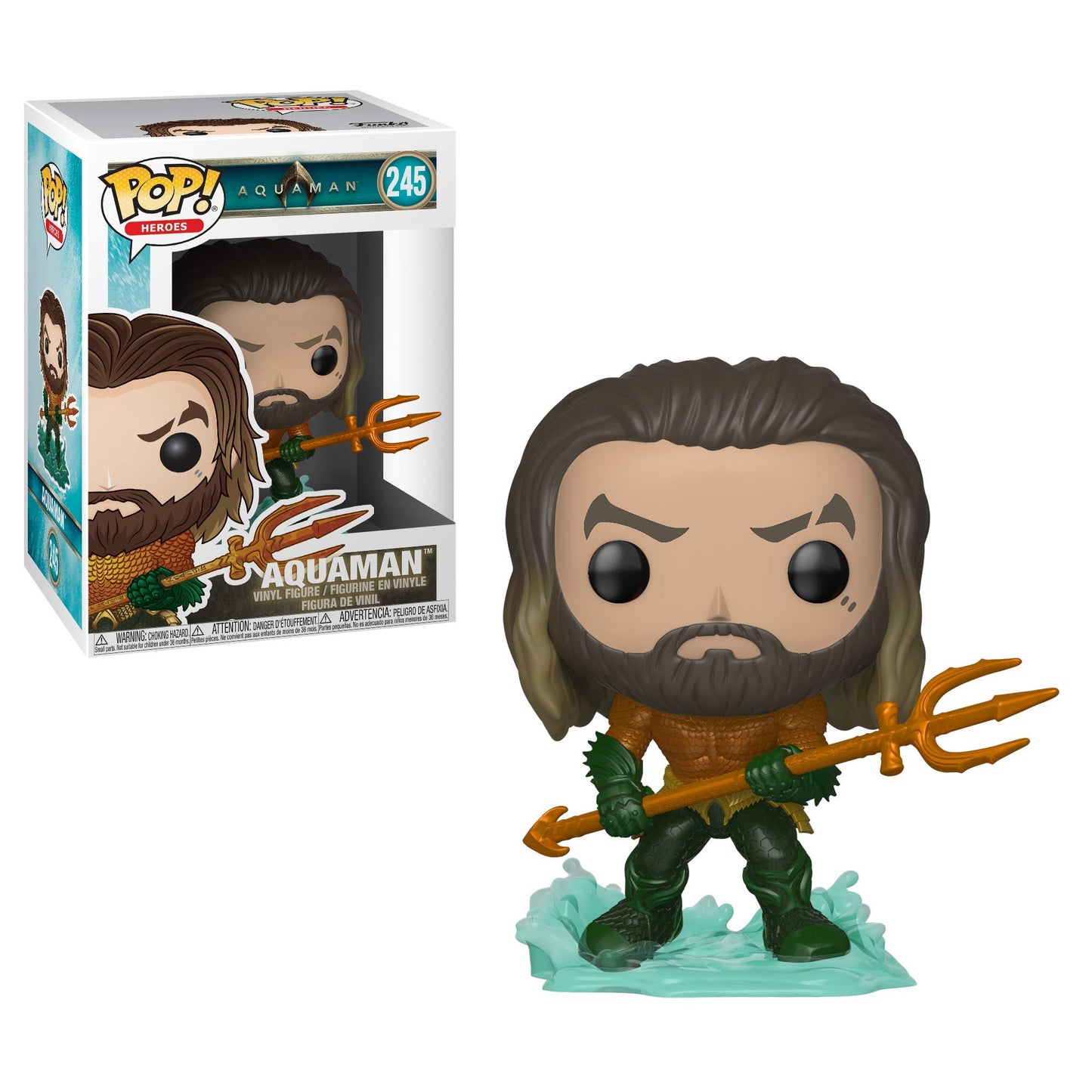 Funko 31177 Pop Heroes: Aquaman - Arthur Curry In Hero Suit Collectible Figure, Multicolor