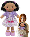 Personalized Rag Dolls For Girls - Custom 16 Inches Soft Plush Snuggle Baby Doll For Toddlers Stuffed Toys - Muecas De Trapo Per