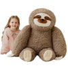Ikasa Giant Sloth Stuffed Animal Plush Toy,Big Large Jumbo Soft Toys,34.5'' Cute Fat Fluffy Huge Size Plushy Plushie,Gifts For K