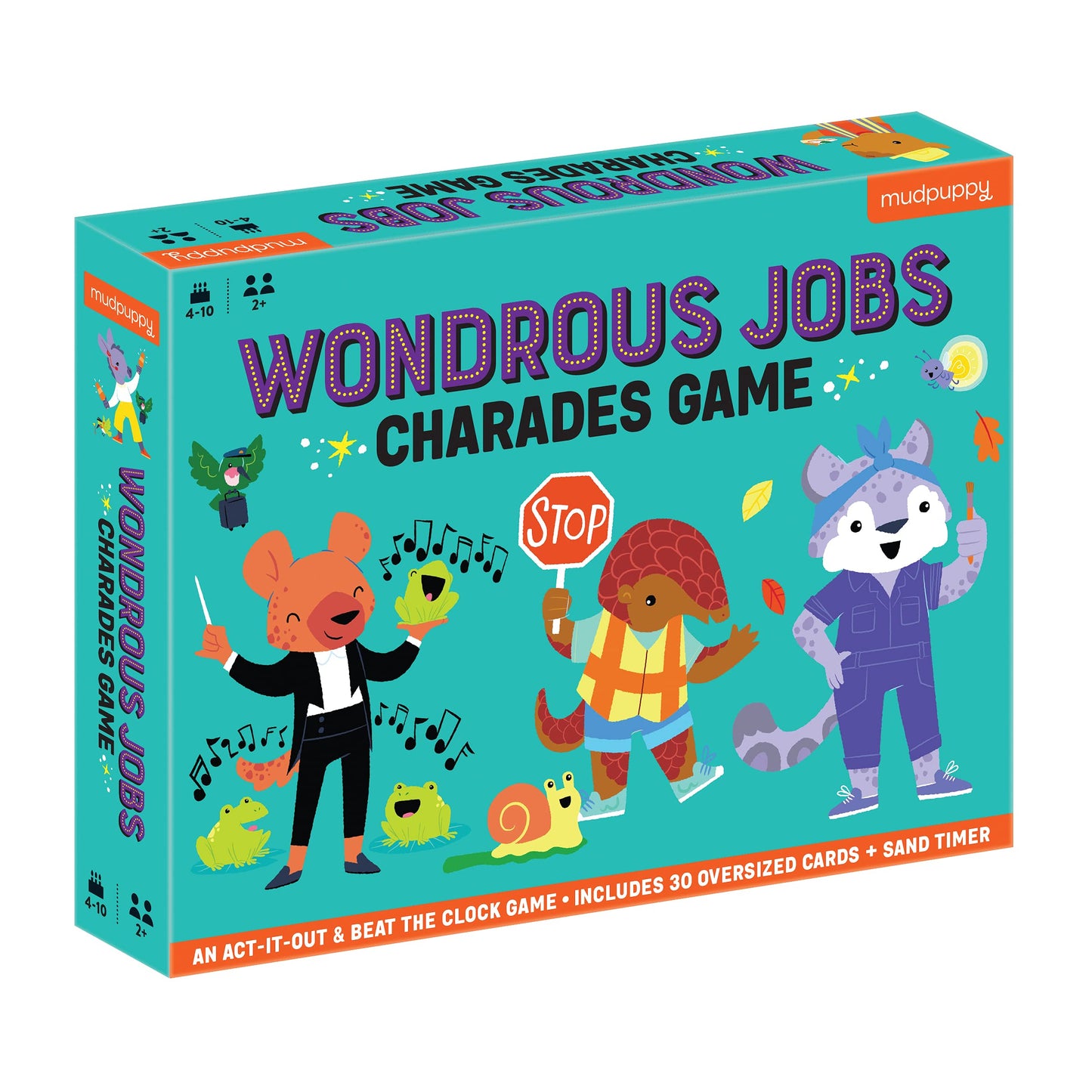 Mudpuppy Wondrous Jobs Charades Game From, Features 30 Oversized Cards, Fun Twist On The Classic Charades Game, Perfect For 2+ P