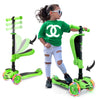 Hurtle 3 Wheeled Scooter for Kids - 2-in-1 Sit/Stand Child Toddlers Toy Kick Scooters w/ Flip-out Seat, Adjustable Height, Wide