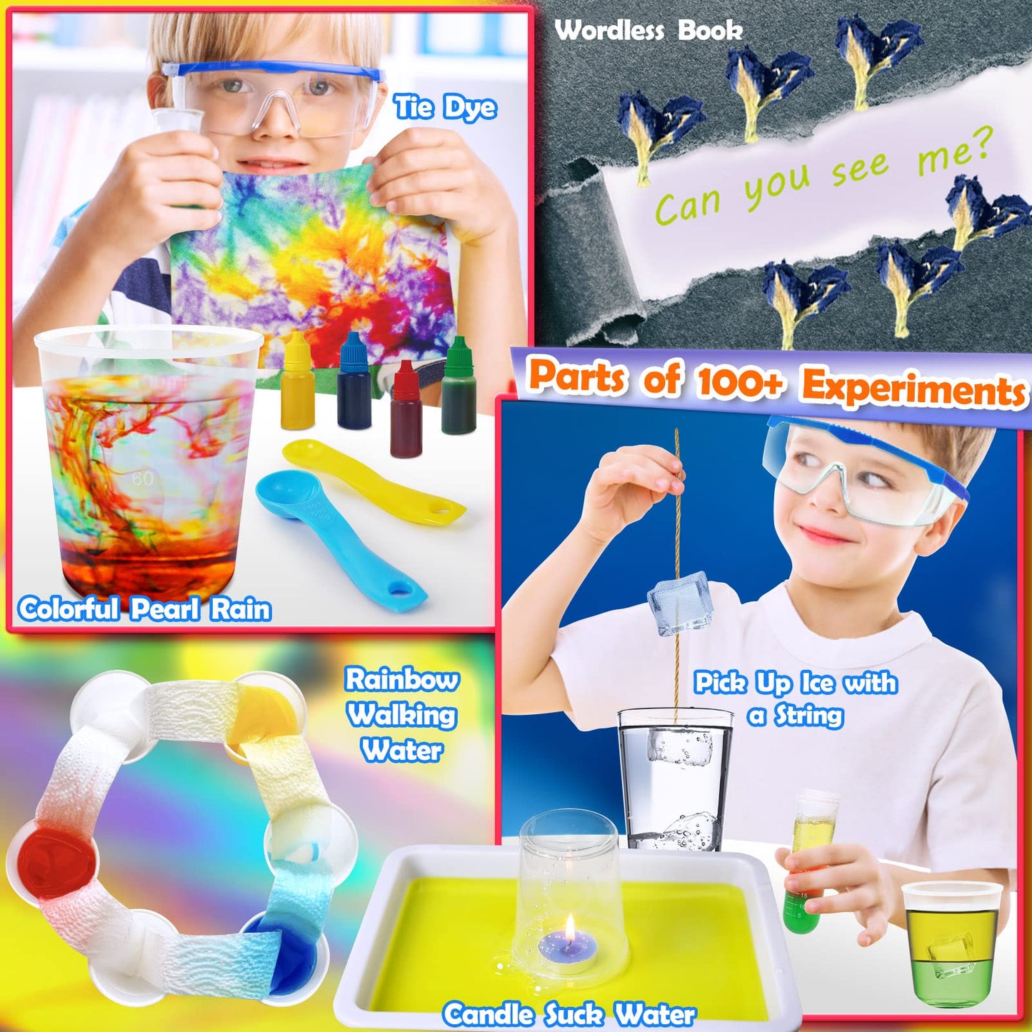 Unglinga 100+ Science Lab Experiments Kit For Kids, S.T.E.M Project Activities Educational Birthday Toys Gifts For Boys Girls, C