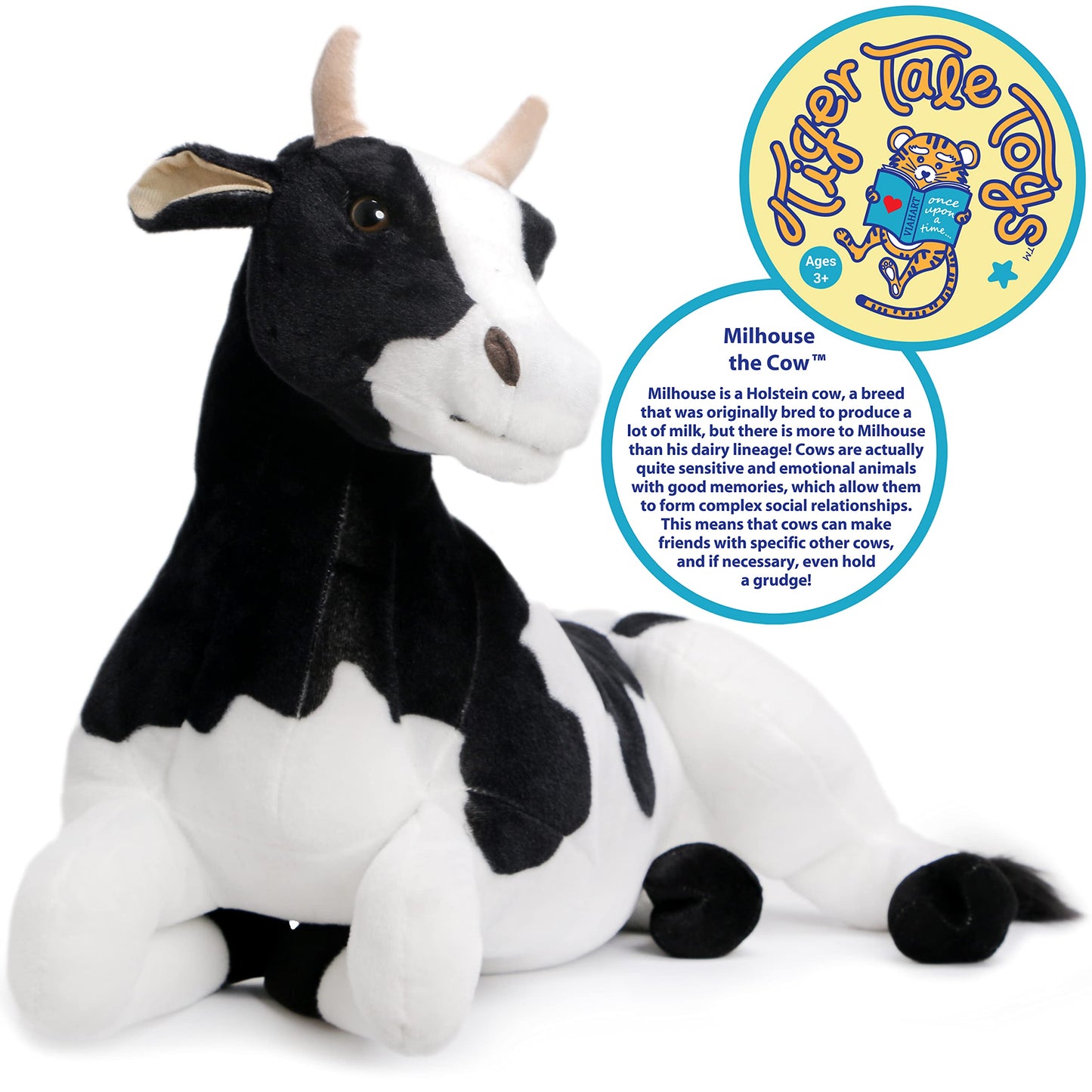 Tigerhart Milhouse The Cow - 27.5 Inch Big Stuffed Animal Plush