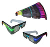 Rob's Super Happy Fun Store 3D Glasses - Rave Waves - 50 Pair Paper Glasses - See Colorful Rainbows Around Points of Light Perfect for Festivals Holiday Lights Parties