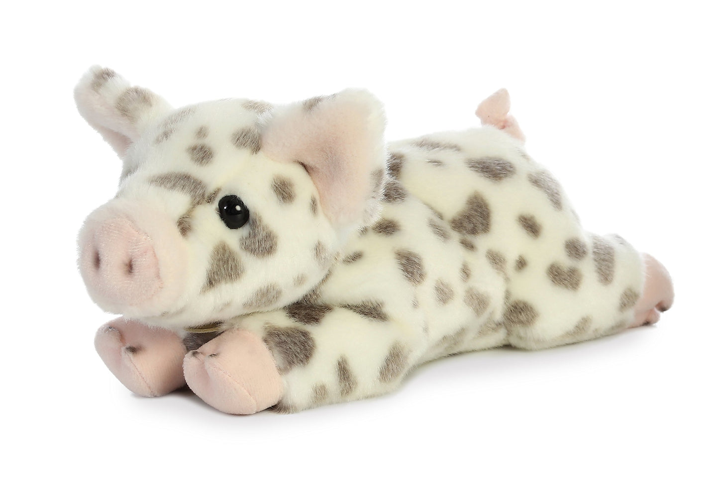 Aurora® Spotted Piglet Stuffed Animal - 11" Lifelike Detail, Multicolor, Model 26328, Polyester Material