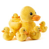 Prextex Plush Duck Toys Stuffed Animal With 5 Ducks Baby Stuffed Animals - Big Duck Zippers 5 Little Plush Baby Ducklings - Duck
