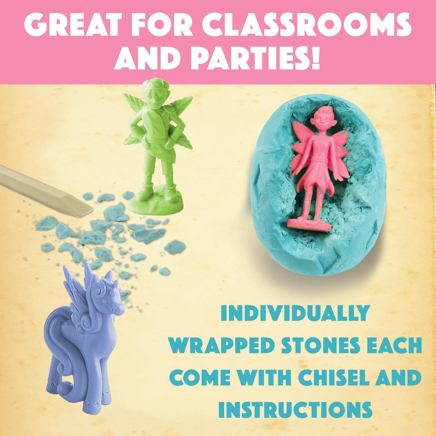 Mindware Dig It Up! Discoveries Fairies Dig Kit – 12 Surprise Eggs And 12 Fairies Toys For Girls & Boys - Great For Birthday Party Kids Activities - Ages 4 And Up
