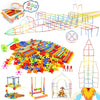Ggiibro Straw Constructor Toys Stem Building Toys 800Pcs Toys For 3+ Year Interlocking Plastic Toys Engineering Toys Thin Tube B