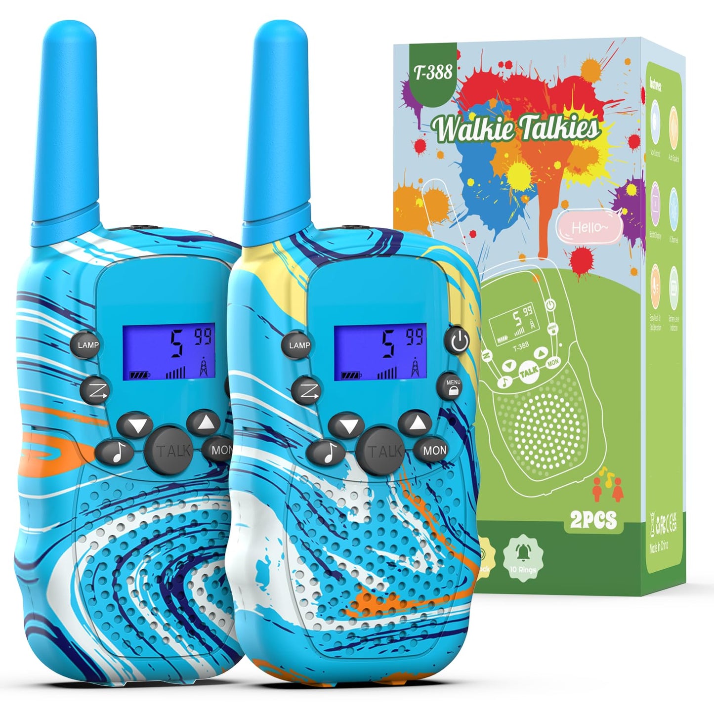 Selieve Toys Gifts For 3 4 5 6 7 8 Year Old Boys, Walkie Talkies Kids 22 Channel 2 Pack With Led Flashlight & Vox Function, Boys
