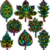 Hollowfly 80 Pcs Thanksgiving Fall Leaf Scratch Cards Autumn Maple Leaf Craft Kits Thanksgiving Party Supplies Colorful Scratch