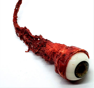 Dead Head Props Halloween Horror Prop Realistic Life Size Acrylic Ripped Out Eyeball Infected Brown/Green