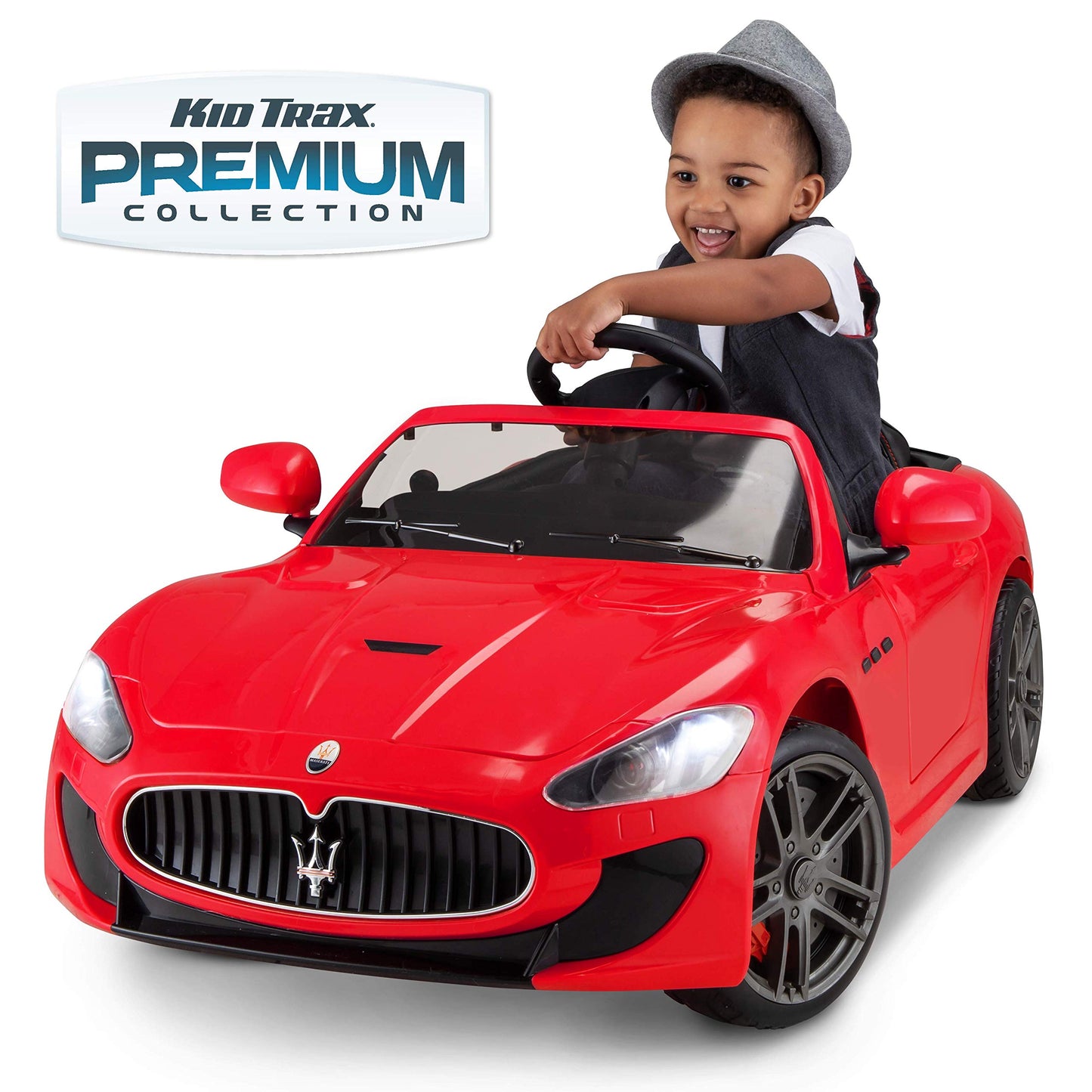 Kid Trax Electric Kids Luxury Maserati Convertible Car Ride-On Toy, 6 Volt Battery, Remote Control, Ages 3-5 Years, Bright Red