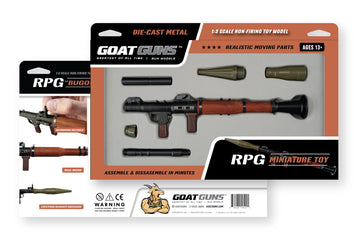 Goatguns Miniature Rpg Model Black | 1:4 Scale Diecast Metal + Real Wood Build Kit