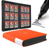 Top Loader Binder Holds 288 Top Loaders - 9-Pocket Toploader Binder for 3 x 4 Rigid Card Holders for Trading Cards or Sports Cards Model A - Classic Orange