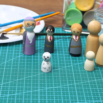 Bright Creations Wood Peg Dolls, Wooden Figures (1.1 Inch, 50-Pack)