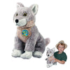 Ecobuddiez - Wolf From Deluxebase. 12 Inch Wolf Plush Toy. Eco Friendly Child Safe Wolf Stuffed Animal Made From Recycled Plastic Bottles.