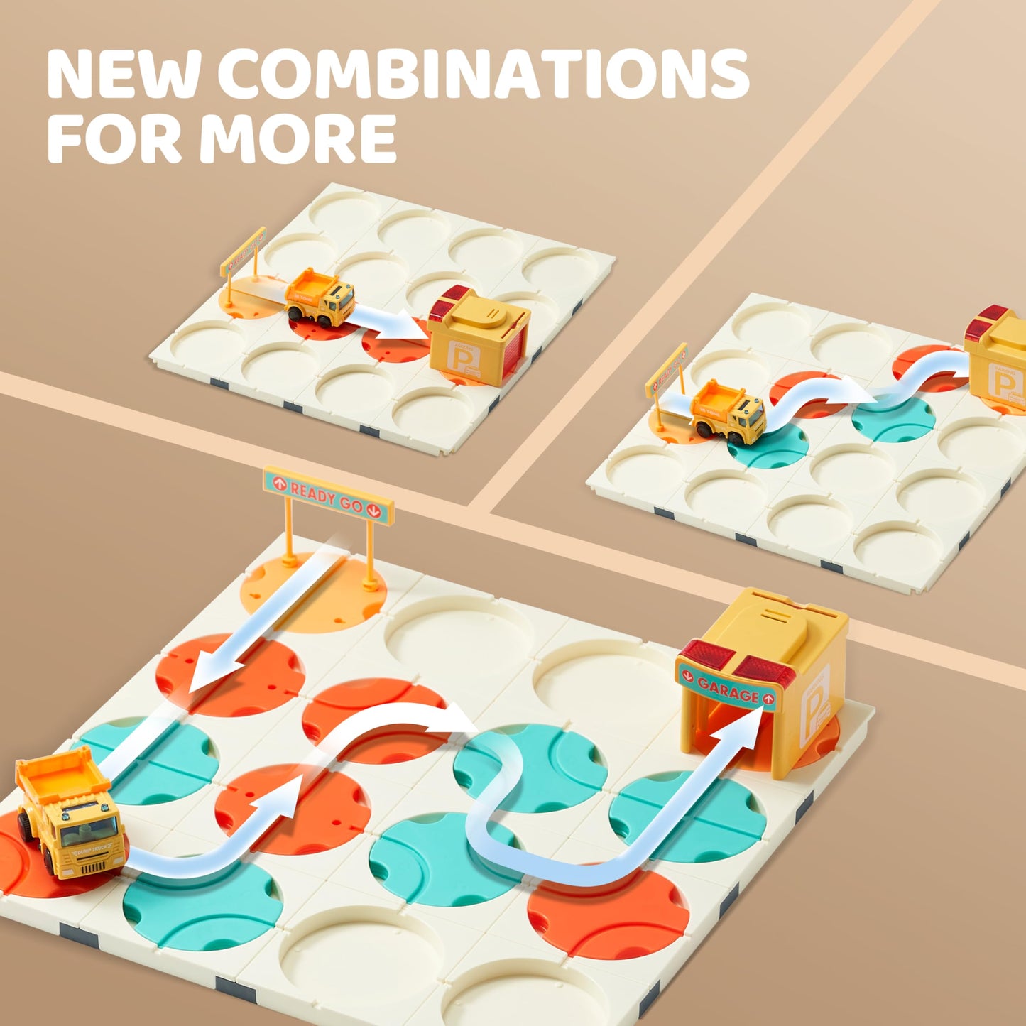 Syncfun Kids Toy Stem Board Games, Montessori Construction Puzzle, Logic Road Builder, Ideal Birthday Party Gift For Boys & Girl