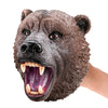 Gemini&Genius Grizzly Bear Safari Animal Hand Puppet For Kids Scary Toys For Halloween Soft Rubber And Realistic Action Figure Role Play Toys For Kids