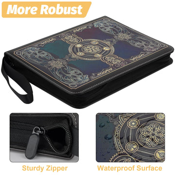 Card Binder for MTG Cards enhanced 9 Pocket Card Binder for Trading Cards 720 Double Sided Pocket Collector Card Album for Standard Cards Card Collection Folder for YGO/PTCG/Game Cards (Black Purple)