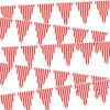5 Packs Carnival Circus Party Decorations Supplies, Circus Carnival Bunting Banner, Red and White Pennant Banner Triangle Buntin