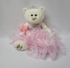 KINNEX COLLECTIONS SINCE 1997 20" Quinceanera Last Doll Teddy Bear - Pink Polyester Dress Centerpiece ARC16831-3R