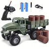 JPJCOOY RC Military Truck 6x6 Road Remote Control Car 1/16 Scale Remote Control Truck 4WD All Terrain Rock Army Transport Vehicl