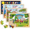 Puzzles For Kids Ages 4-6, 24 Pieces Woodens Puzzle For Toddlers Ages 3 4 5 6 Year Olds Kids Puzzles Children Puzzle For Boys An