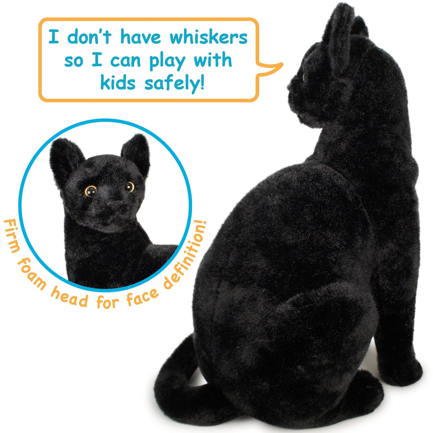Tigerhart Boone The Black Cat - 13 Inch Stuffed Animal Plush