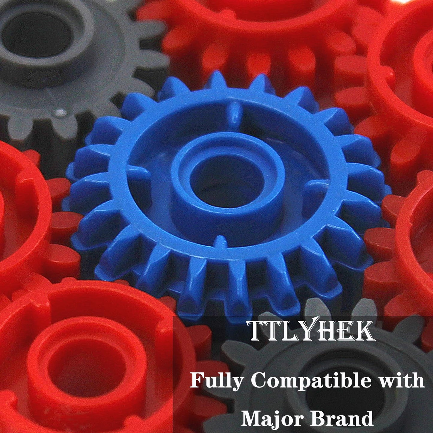 Ttlyhek 720Pcs Technical Cars Gears Cross Axles Technical Parts Accessories Wheels Connectors Pieces Sets Chain Link Pins Joints