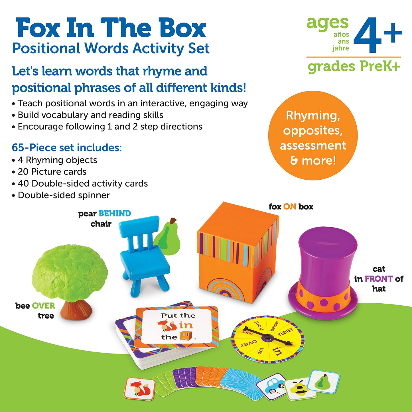 Learning Resources Fox in The Box - Kids Spelling & Vocabulary Game, Multi-color, Model LER3201, Plastic Educational Toy