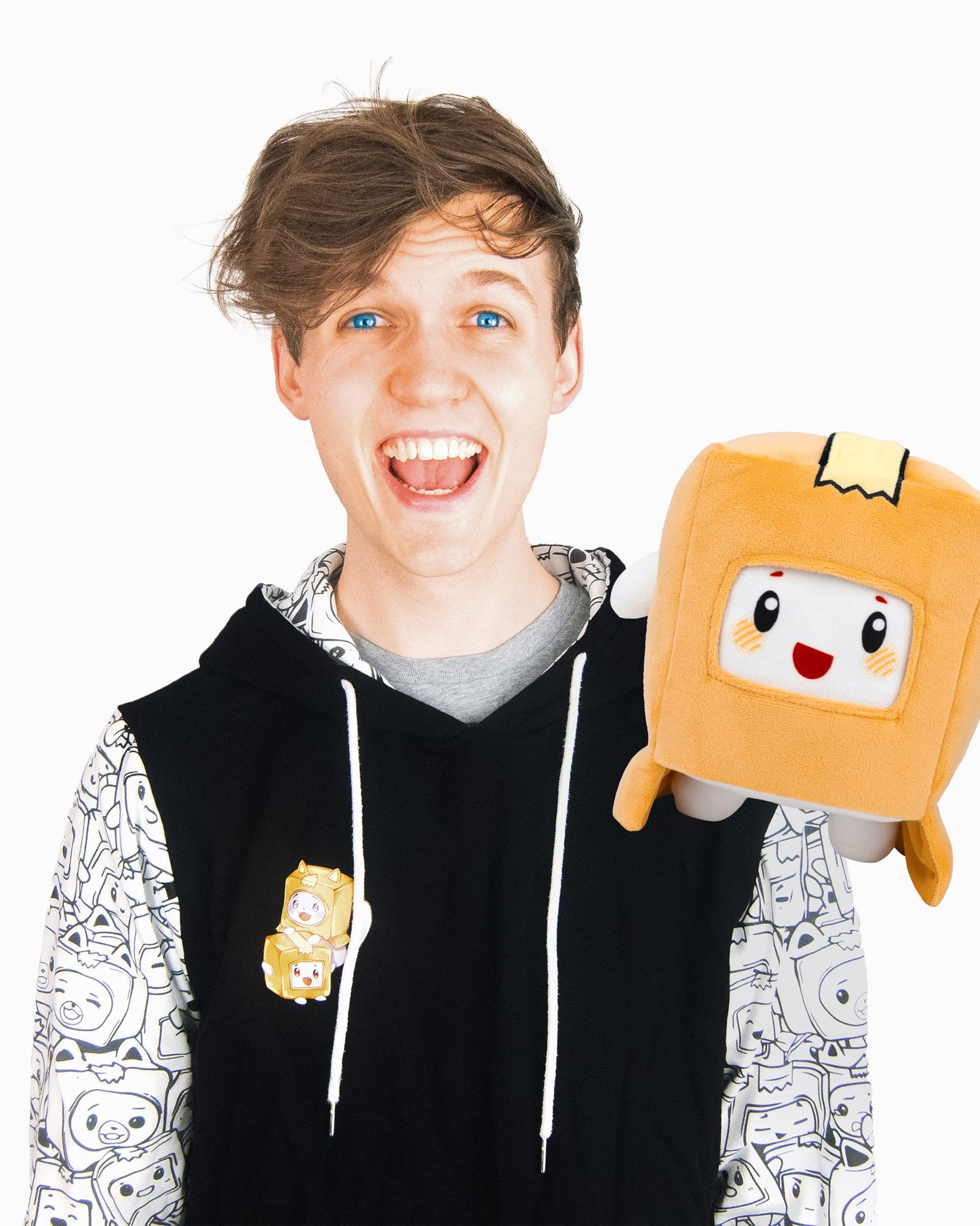 Lankybox Official Merch - 8' Boxy Plush Toy - Stuffed Plushies For Kids - Original Lanky Box Boxy Plushy - Foxy And Boxy Plush