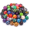 AUSTOR 70 Pieces 12 Sided Dice Mixed Color Polyhedral Dice Set 12 Sides Dices Assortment with a Black Velvet Storage Bag for DND