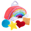 Talking Plush Rainbow & Shapes Toy Set | Includes 4 Talking Soft Shapes | Star, Heart, Circle, And Square With A Plush Rainbow C