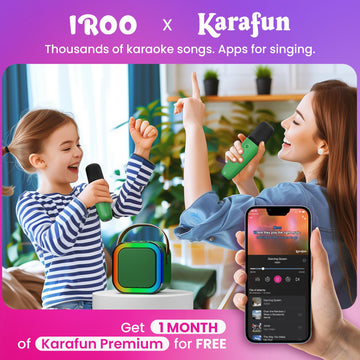 IROO Mini Karaoke Machine for Kids, 2025 TOP Toys Birthday Gifts Ideas for Girls Ages 4, 5, 6, 7, 8, 9, 10, 12+ Years Old, Porta