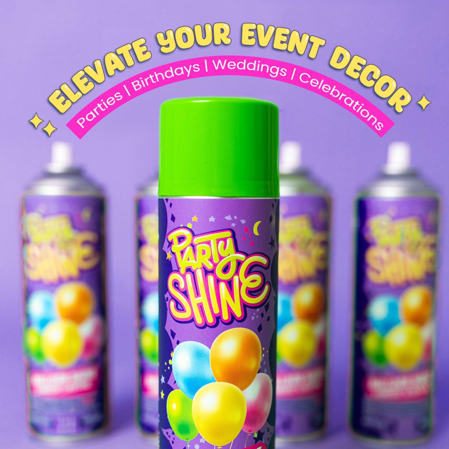 Party Shine Balloon Shine Spray, Silicone Spray For Latex Balloons, Balloon Spray Shine, Waterproof, Fragrance-Free And Less Sli