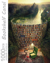 Jigsaw Puzzles For Adults, 1000 Pieces And Up, Bookshelf Canal Puzzle, Books Library Challenging Funny Puzzles For Friends Family Activity Game Nights Gifts