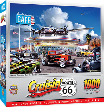 Cruisin Route 66 Bomber Command Caf 1000 Piece Jigsaw Puzzle