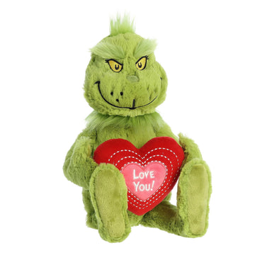 Aurora Whimsical Dr. Seuss Love You Light-Up Grinch Stuffed Doll - Magical Storytelling - Literary Inspiration - Green 15 Inches