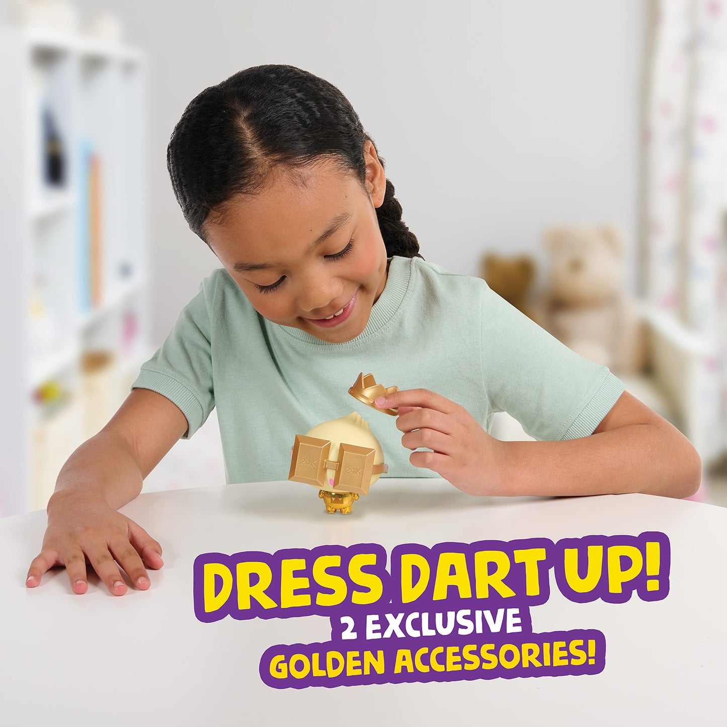 My Squishy Little Golden Dumpling – Interactive Doll Collectible With Accessories – Dart (Gold)