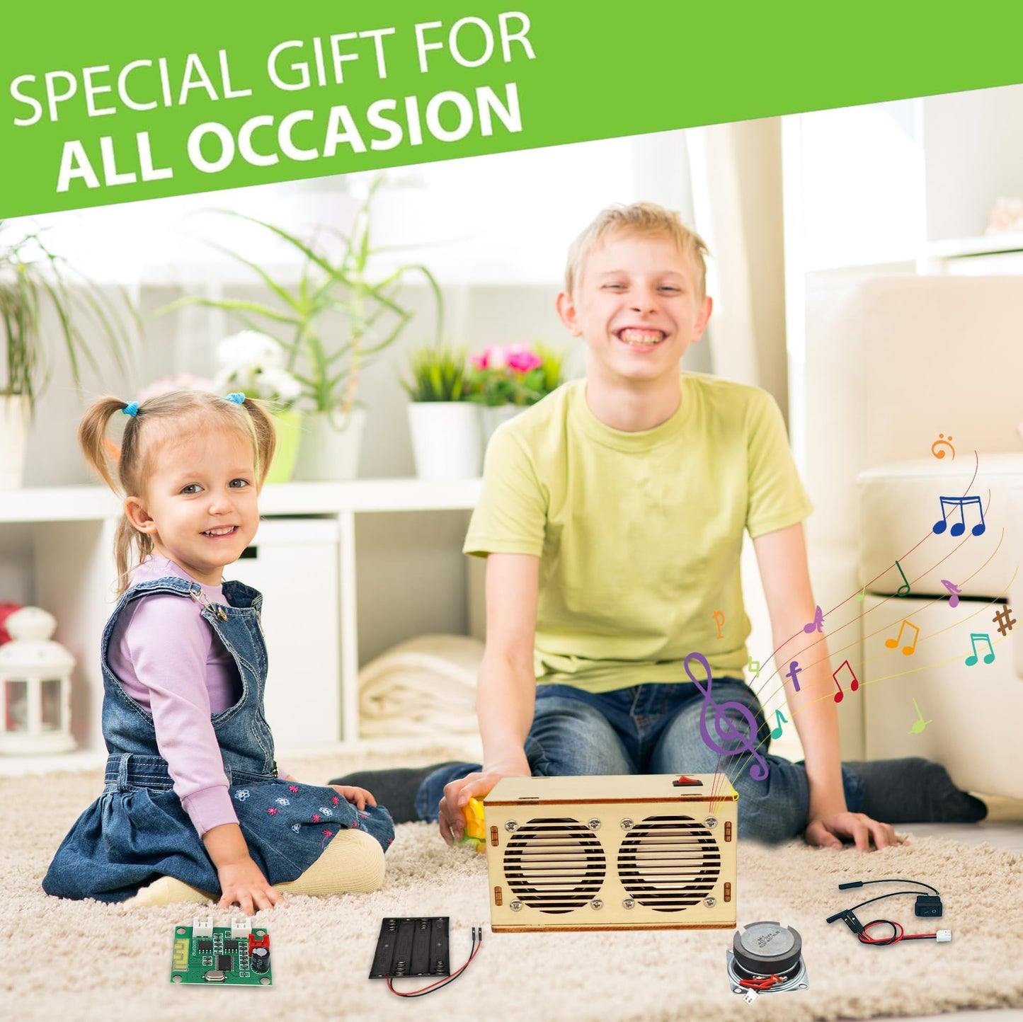 Diy Bluetooth Speaker Kit, Stem Projects For Kids Ages 8-12, Science Kits For Kids Age 12-14, Stem Kits For Kids Ages 10-12-14-16, Gifts For 9 10 11 12 13 14 15 16 Year Old Boys Teens (Wood)