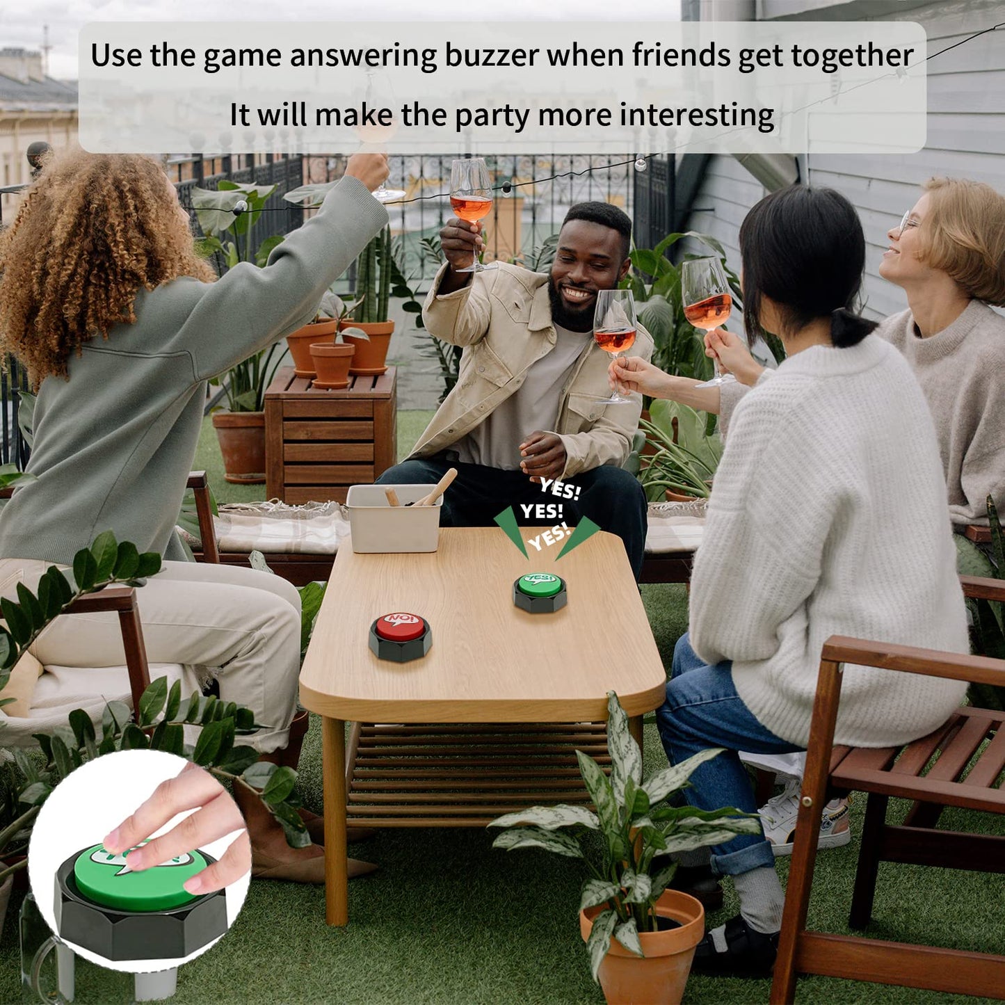 Anliky Buzzers For Yes And No Sound Clickers, Can Be Used In Classrooms, Right And Wrong Answers, Trivia Games, Yes And No Answe